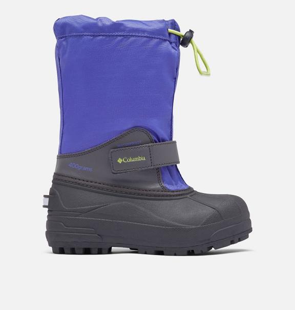 Columbia Powderbug Snow Boots Boys Purple Yellow USA (US2547642)